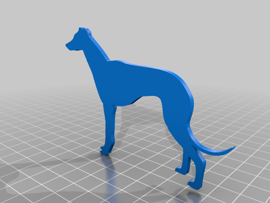 greyhound whippet fridge magnet by mattias household house models dog dogs dogtag fridgemagnet fridgemagnets hound italiangreyhound refrigeratormagnet sighthound 3d print model - Mito3D