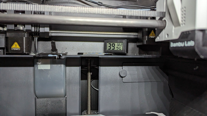 humidity temperature gauge holder bambu lab x1c p1p - improved versions by rick269 3d printer accessories bambulab 3d print model - Mito3D