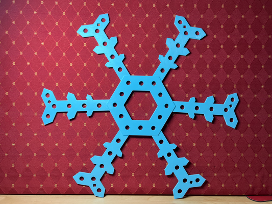 pixel snowflake - 48 node by thekrampers hobby & diy xlights holiday holidaylights christmas christmasdecor ws2811 3d print model - Mito3D