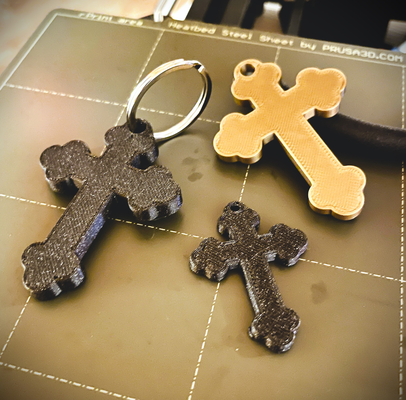 orthodox cross keychain by aleks89 art models key chain god symbol christianity accesories decoration christ jesus 3d print model - Mito3D