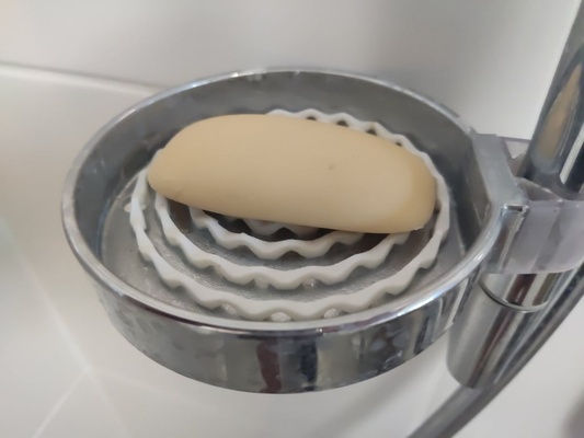 jabón bandeja by nebelwaffle casa modelos elástico jabonera espiral 3d print model - Mito3D