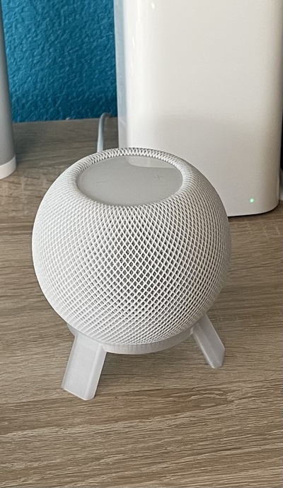 pomme homepod mini supporter by jenson hainke outils gadgets homepodmini 3d print model - Mito3D