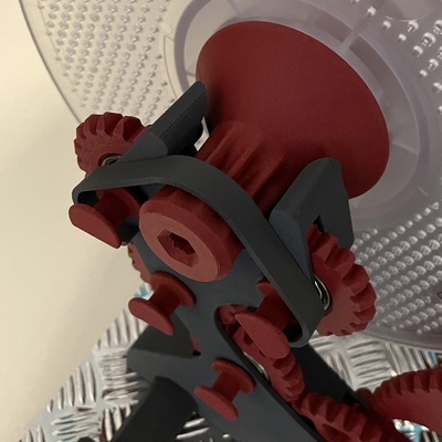 retencion acortar pastamatico carrete devanadera impulsado huso remezclado by chiko 3d impresora accesorios rebobinador 3d print model - Mito3D