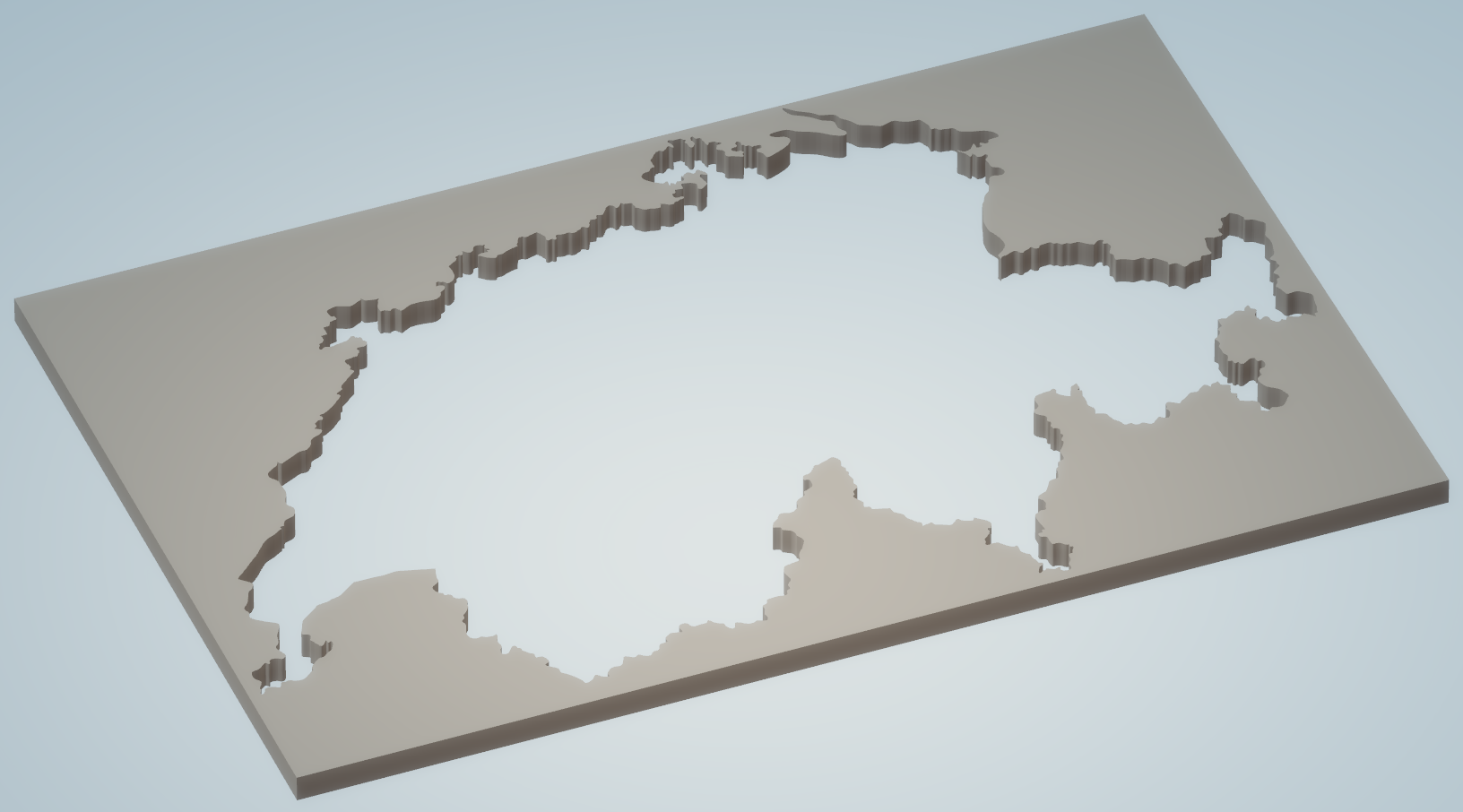 negative map of switzerland swiss by aleks89 education models outline swisscheese negativevolume outlines negativemap helvetia 3D print model - Mito3D