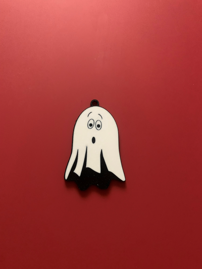 scared ghost keychain by lindnjoe art models key chain 3d print model - Mito3D