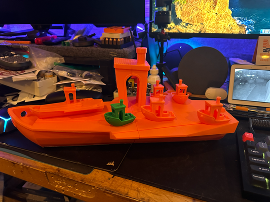 nimitz class benchy launching benchies remixed by fusion94 toys & games large ship carrier 3d print model - Mito3D