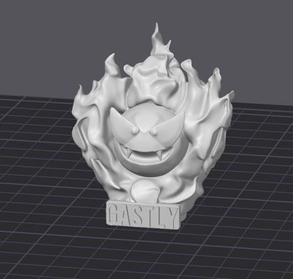 gastly supporter by bruyant miniatures créatures pokémon hanter gengar 3d print model - Mito3D