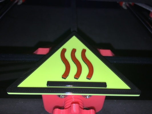 multicolor warning hot bed by sagatxxx 3d printer accessories danger 3d print model - Mito3D