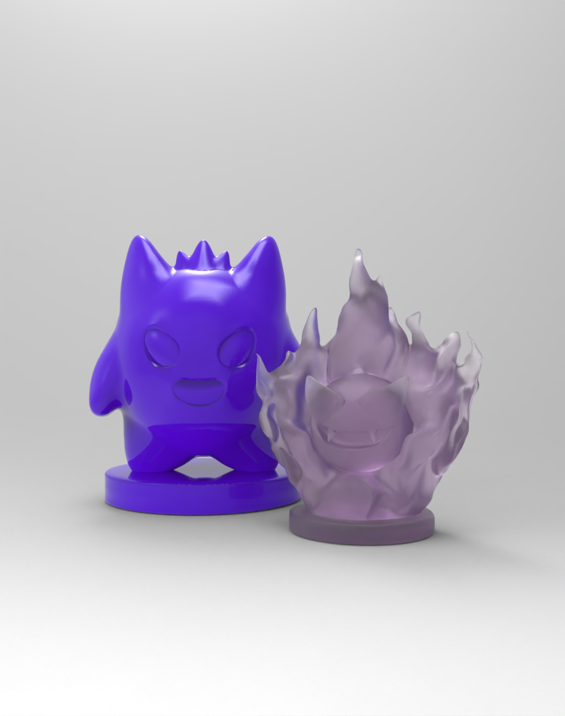 chibi gengar by noisyyy miniatures creatures pokemon halloween haunter gastly 3D print model - Mito3D