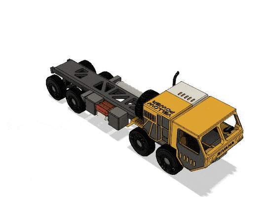 amarelo militares caminhão chassis by preto macaco passatempo faça veículos automotivo 3d print model - Mito3D