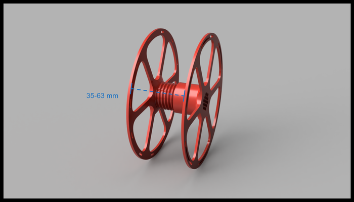 ams universale piccolo bobina adattatore by noob 3d stampante accessori bambu laboratorio 250g 500g 750g 3d print model - Mito3D