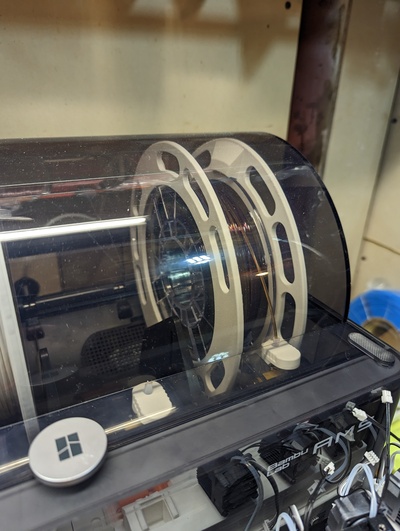 piccolo bobina adattatore squillare bambu laboratori ams remixato by vaccinic 3d stampante accessori x1 200g amolen 250g x1c 154mm 3d print model - Mito3D