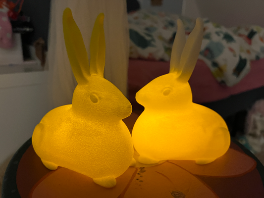 brilhando coelho conduziu luz by ozbutcher78 miniaturas animais animal páscoa lâmpada led 2024 coelhinho 3d print model - Mito3D