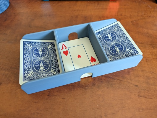playing card tray dispenser by ryan ewen toys & games go cards fish crazy draw discard poker 21 3d print model - Mito3D