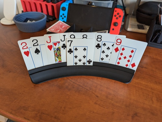 playing card holder by ryan ewen toys & games 3d print model - Mito3D