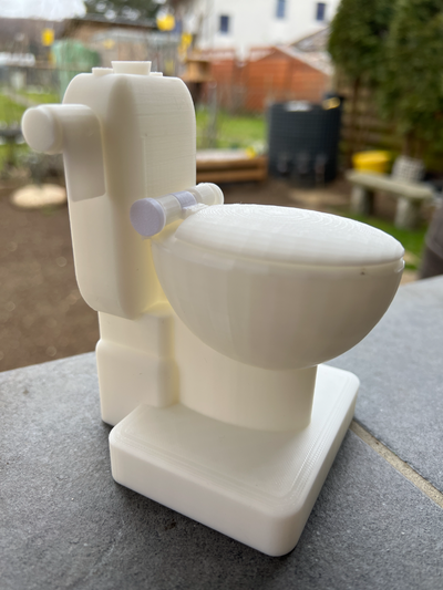 flushable toilet kit - spits water out back by ozbutcher78 toys & games outdoor toy forkids children miniture minitures wc 3d print model - Mito3D
