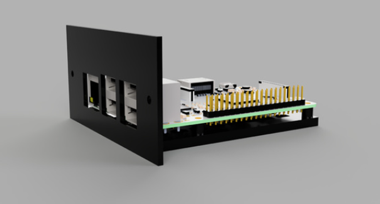 frambuesa pi 3 estante montar remezclado by agricultura pasatiempo bricolaje diy electrónica 19inch 3d print model - Mito3D