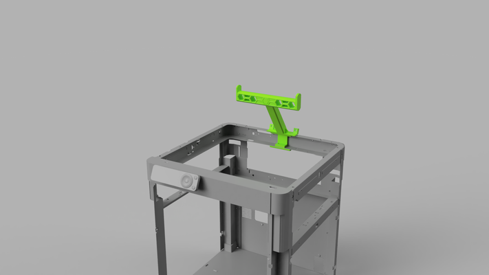 p1p carretel suporte by cubeificar 3d impressora acessórios melhoria filamento dual monte braço carga bambu 3d print model - Mito3D