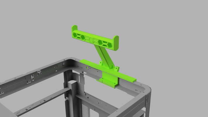 p1p arco carrete soporte by cubeificar 3d impresora accesorios filamento brazo recinto carga bambu 3d print model - Mito3D
