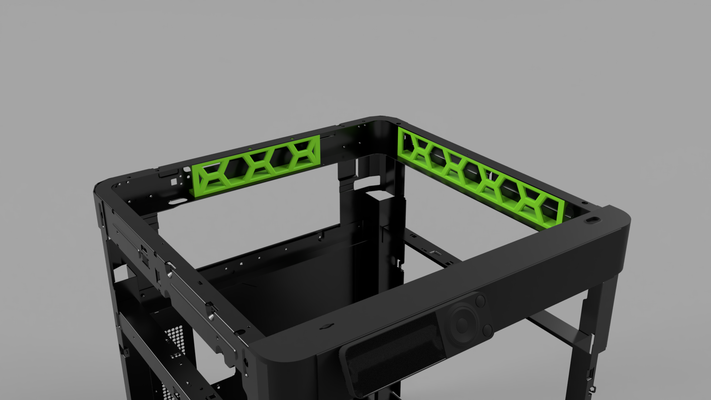 p1p p1s cabo arrumado by cubeificar 3d impressora acessórios luz conduziu ventilador laboratório usb gestão fio bambu 3d print model - Mito3D