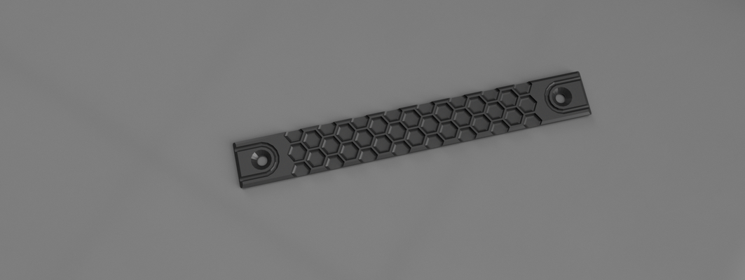 m-lok rail cover - long flat version remixed by eldenroot hobby & diy sport outdoors airsoft mlok mlokrail 3d print model - Mito3D