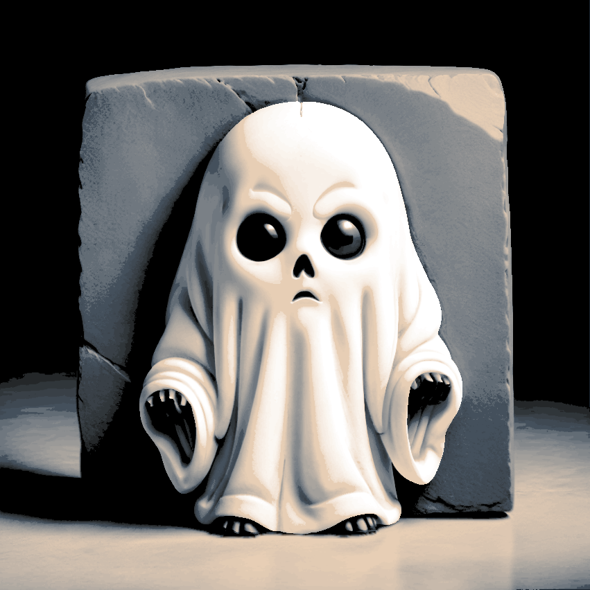 fantasma of calcolo filamento pittura fucina cappelli by lordboos arte modelli carina spaventoso halloween 3D print model - Mito3D