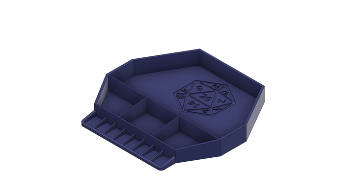 dice tray - rpg by lepuil toys & games board dicetray 3d print model - Mito3D