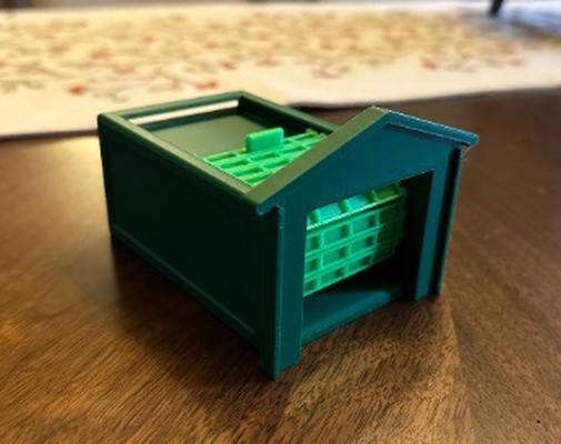 desk garage - themed business card holder by ghlavinka4550 household office toy 3d print model - Mito3D