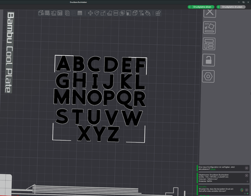 lettres by finn 3d imprimante tester modèles lettre 3d print model - Mito3D