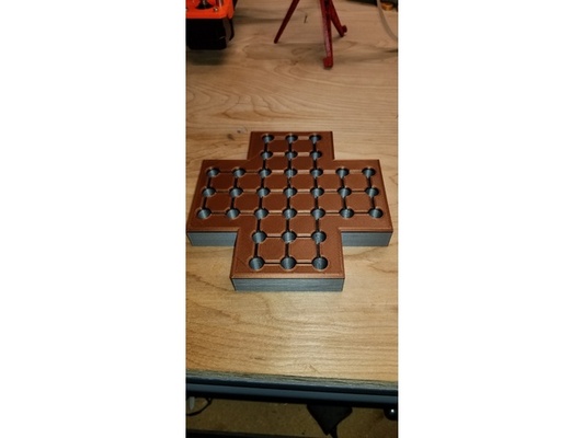 kreuz gestalten peg tafel spiel by hobson318 spielzeuge spiele rätsel solitär 3d print model - Mito3D