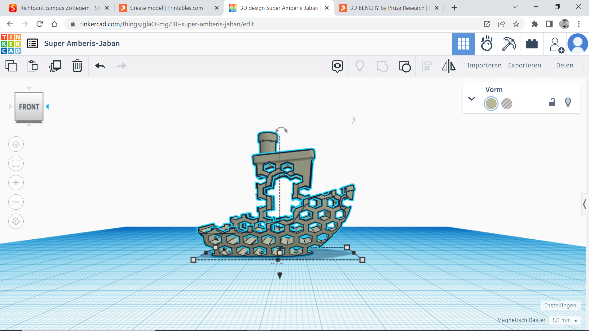 a tezgah altıgen delikler yeniden karıştırılmış by vdk liam sanat heykeller benchboat 3D print model - Mito3D