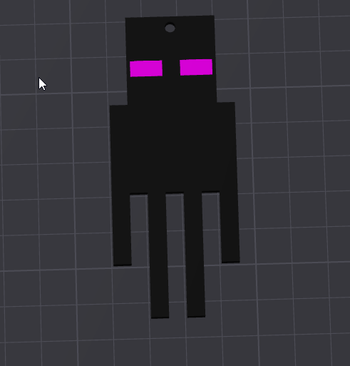 enderman minecraft chaveiro by 3dunspol ferramentas aparelhos logotipo 3D print model - Mito3D