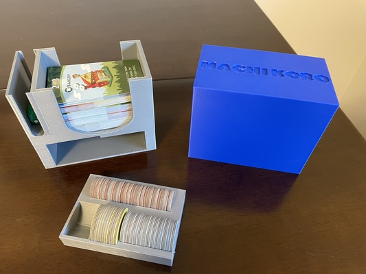 machi koro organizador remixado by dívida brinquedos jogos borda jogo tabuleiro protetor espaço 3d print model - Mito3D