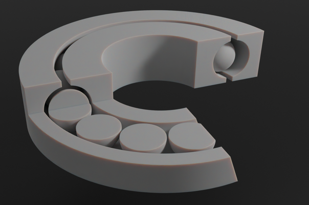 pelota rodamiento print in place pequeña 24 mm by ballena felix educación ingenieria impresión sitio aspectos 3d print model - Mito3D