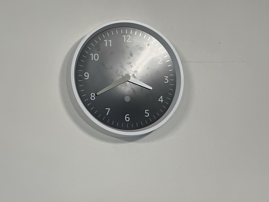 heure main écho mur l'horloge by vicpylon ménage décor temps bras 3d print model - Mito3D