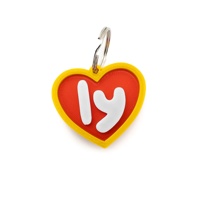 ly dog tag beanie baby keychain by replica3d household pets dogtag ty 3d print model - Mito3D