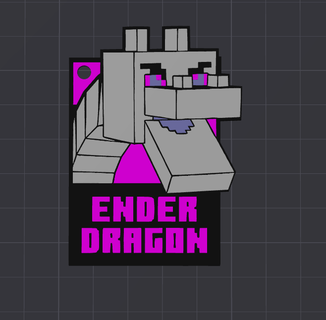 ender drachen minecraft by 3dunspol werkzeuge gadgets schlüsselbund 3D print model - Mito3D