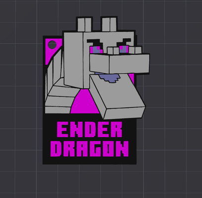 ender dragon minecraft by 3dunspol tools gadgets keychain 3d print model - Mito3D