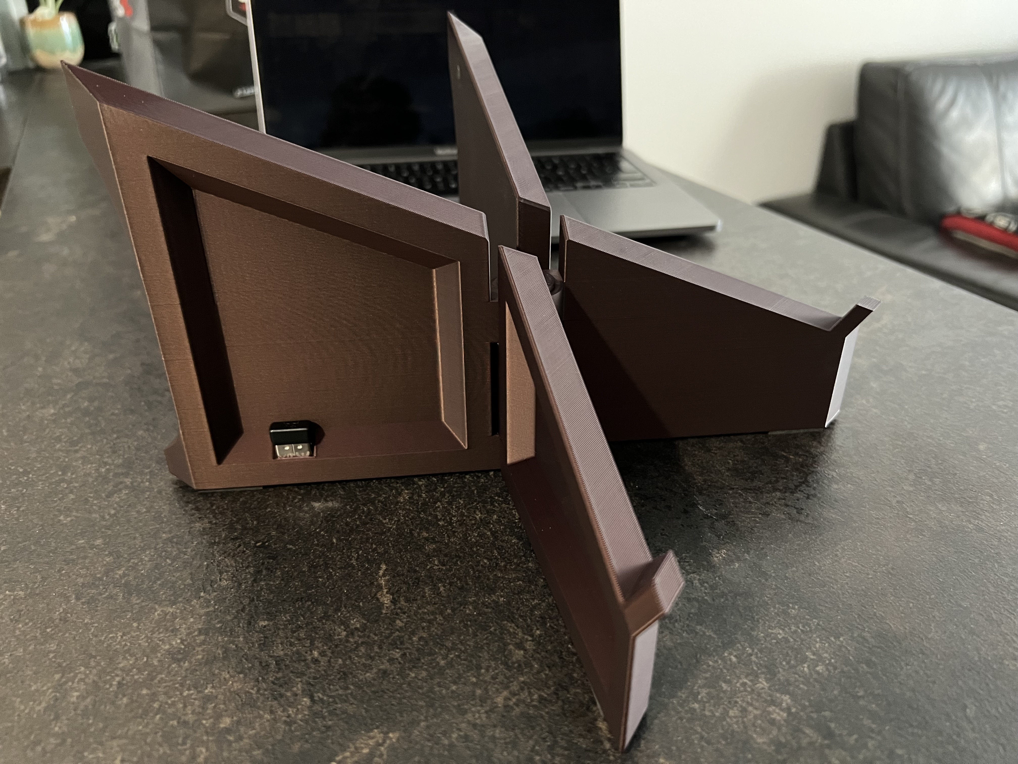 foldable laptop stand print in place by tmnrsmn tools gadgets printinplace 3D print model - Mito3D