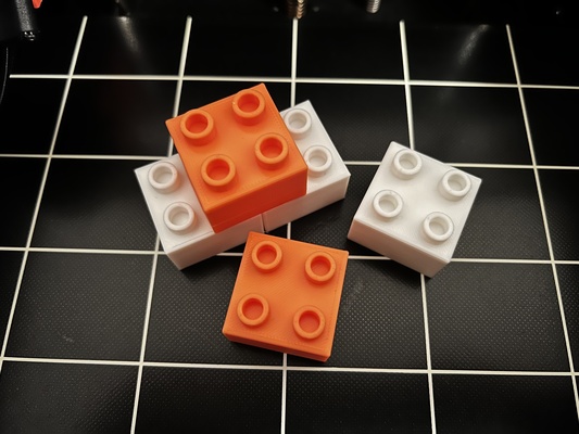 lego duplo compatível construção quadra 2x2 by tmnrsmn brinquedos jogos blocos fixação 3d print model - Mito3D