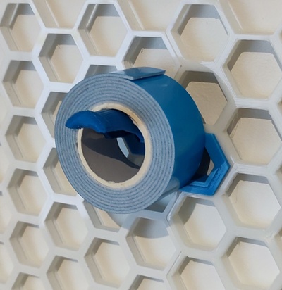 tape holder honeycomb-wall remixed by ippe tools organizers honeycomb 3d print model - Mito3D