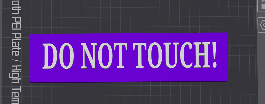 do touch sign by ashton 420 art signs & logos multi color ams warning 3dprinted 3d print model - Mito3D