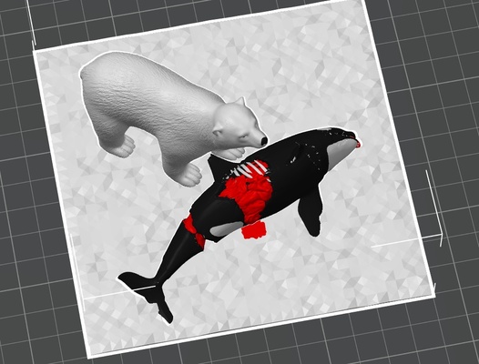 polar bär fütterung on orca tabelle kunst skulptur diorama neu gemischt by 75echo skulpturen dekoration mmu mehrfarbig geschenk mehrfarben serie natur arktis eisbär bambu antarktis 3d print model - Mito3D