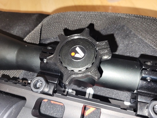 victoptics scope parallax wheel grip remixed by 75echo hobby & diy sport outdoors knob airgun adjuster optics 3d print model - Mito3D