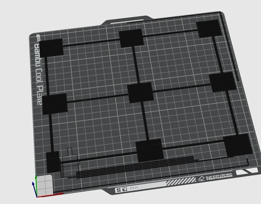 lit niveau couche tester bambu imprimantes by 75echo 3d imprimante accessoires étalonnage autocollant voilé dépanner x1c p1p levée 3d print model - Mito3D