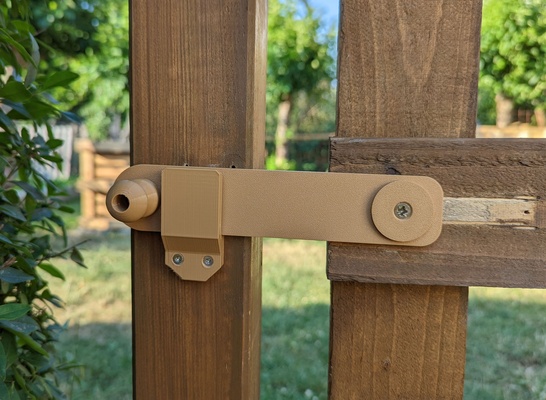 gate latch by many24 household garden door lock petlice closing doorlock zahrada dvere branka zavirat zavora vratka 3d print model - Mito3D