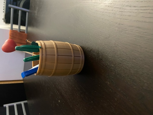 pot a crayon tonneau pencilbox barrel by riouk83000 3d printer accessories 3d print model - Mito3D