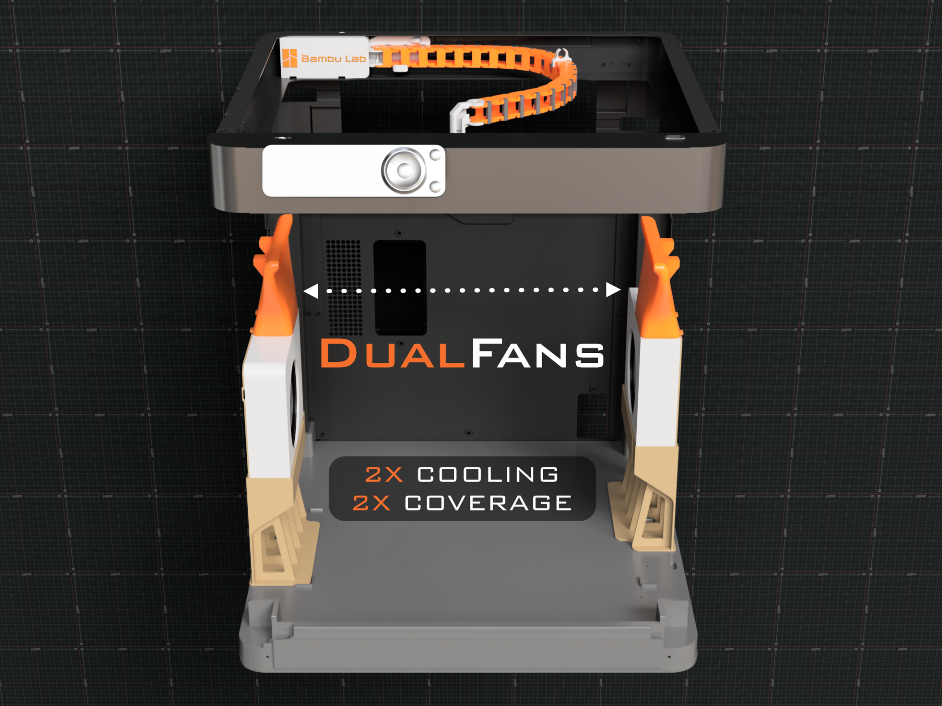 bambu lab p1 x1 dual aux fan 7 25 updated by brodybolanos 3d printer parts bambulabx1 bambulab bambulabx1carbon x1c bambux1 bambulabs p1p bambulabp1p bambup1p p1s 3D print model - Mito3D