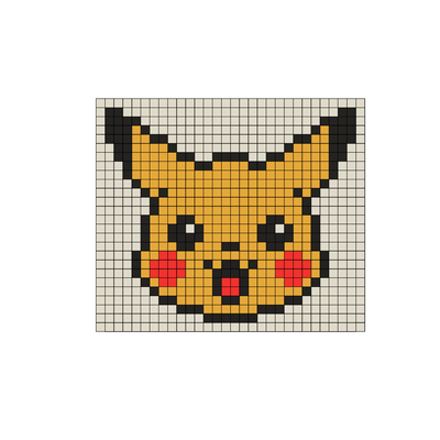 xl pixel kunst pikachu by wf3dprinting zeichen logos 8bit pokémon blöcke rückkehr 3d print model - Mito3D