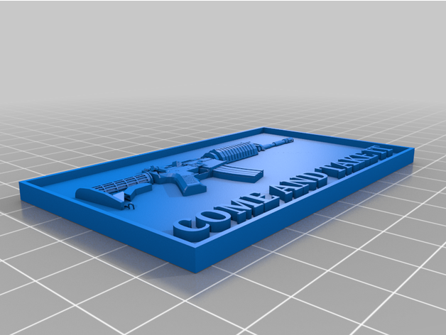 ar 15 venire it completamente goffrato fucile cartello by tundra3866cda arte 2d ar15 sportivo 2nd 3D print model - Mito3D